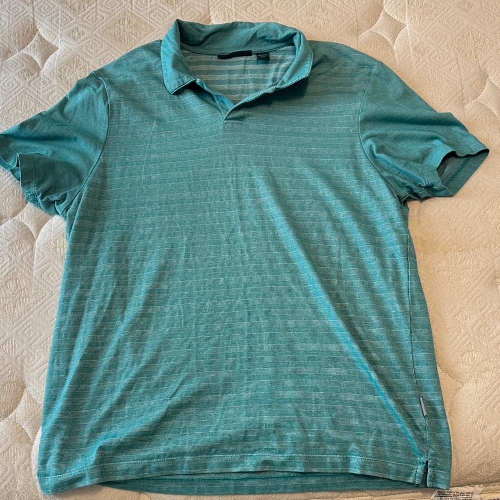 Perry Ellis Teal Polo Shirt